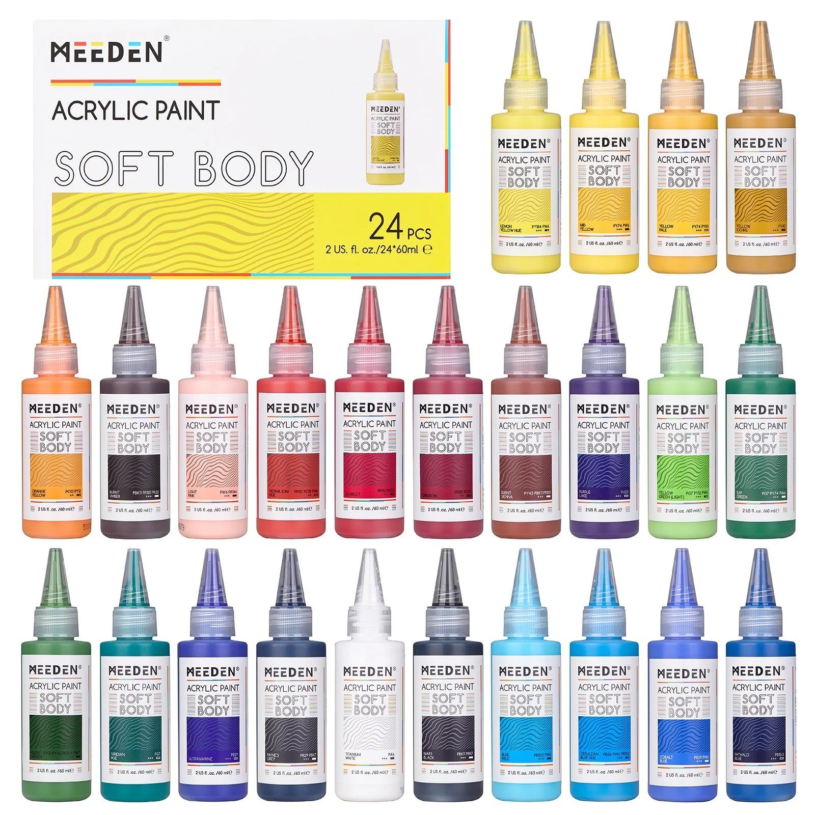 Acrylic Soft Body Paint 60ml Sets
