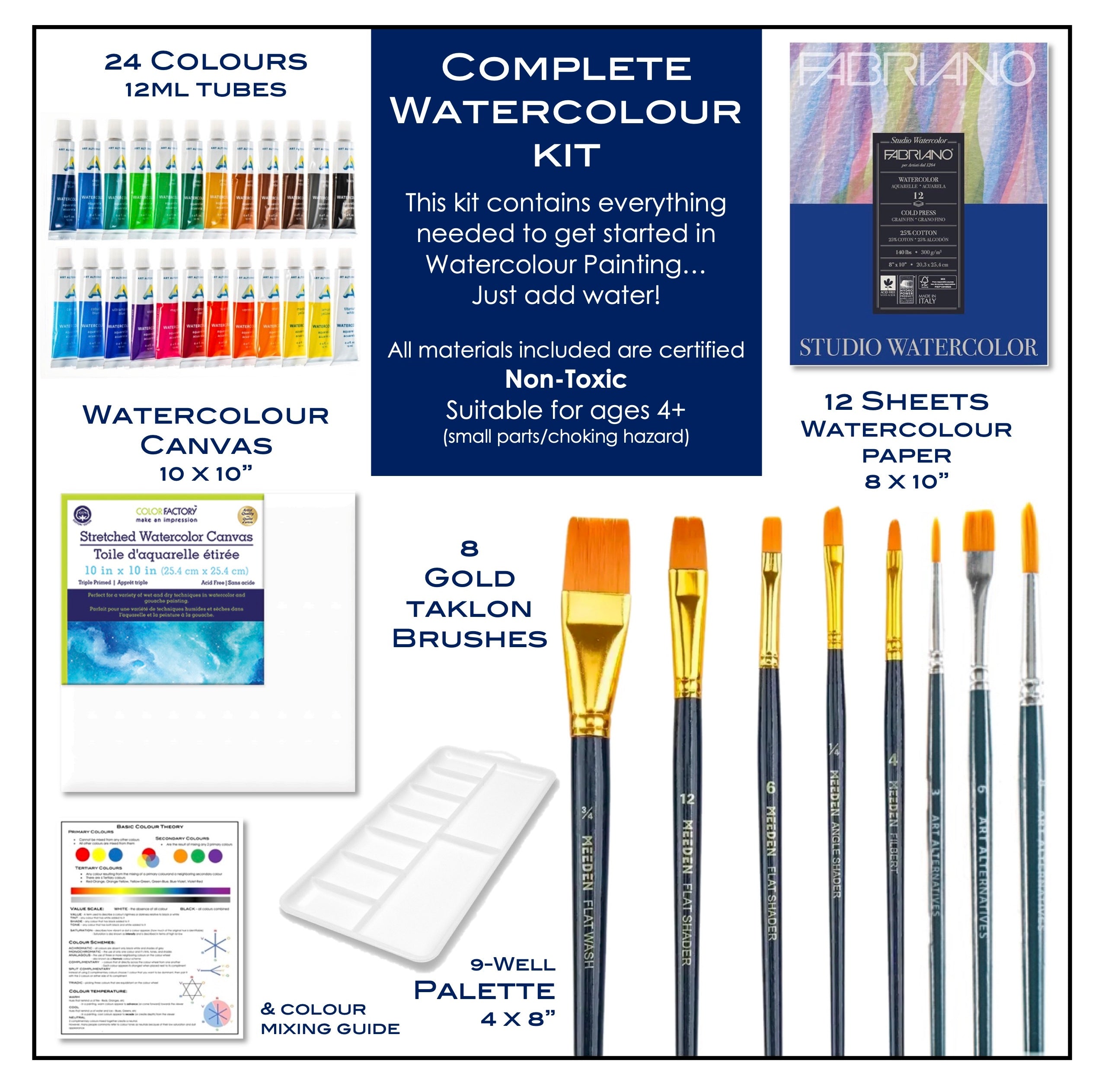 Watercolour 46-Piece Set