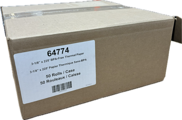 BPA-Free Thermal Paper Rolls 3-1/8" x 225' 64774