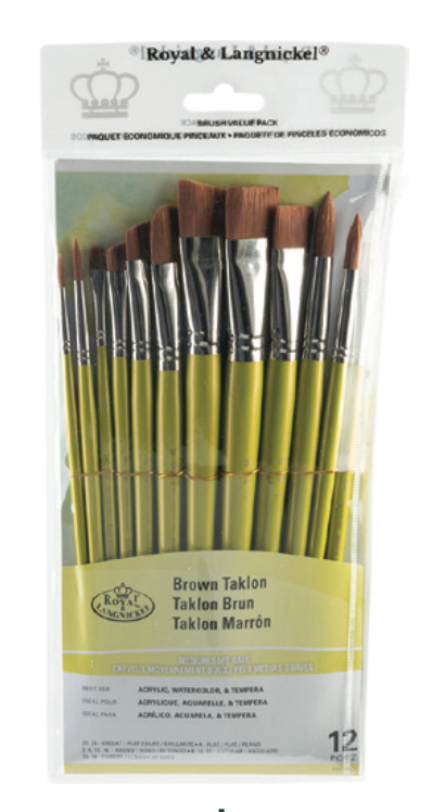 Value Brush Sets - Brown Medium Soft