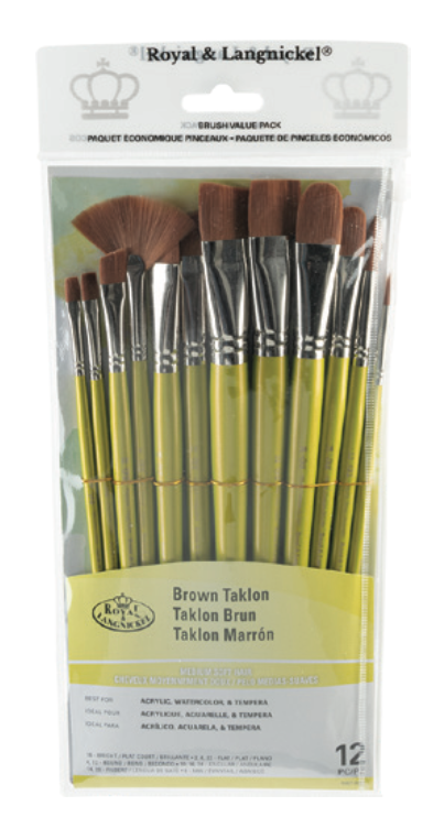 Value Brush Sets - Brown Medium Soft