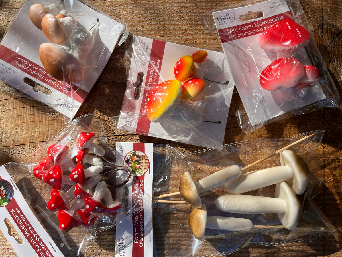 Foam Craft Mushrooms