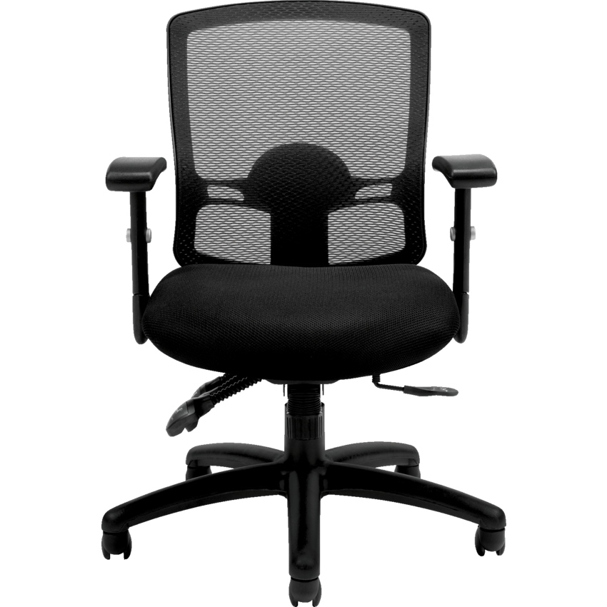 Offices To Go Regalia Multi-Tilt Task Chair – Black Mesh, Mid Back