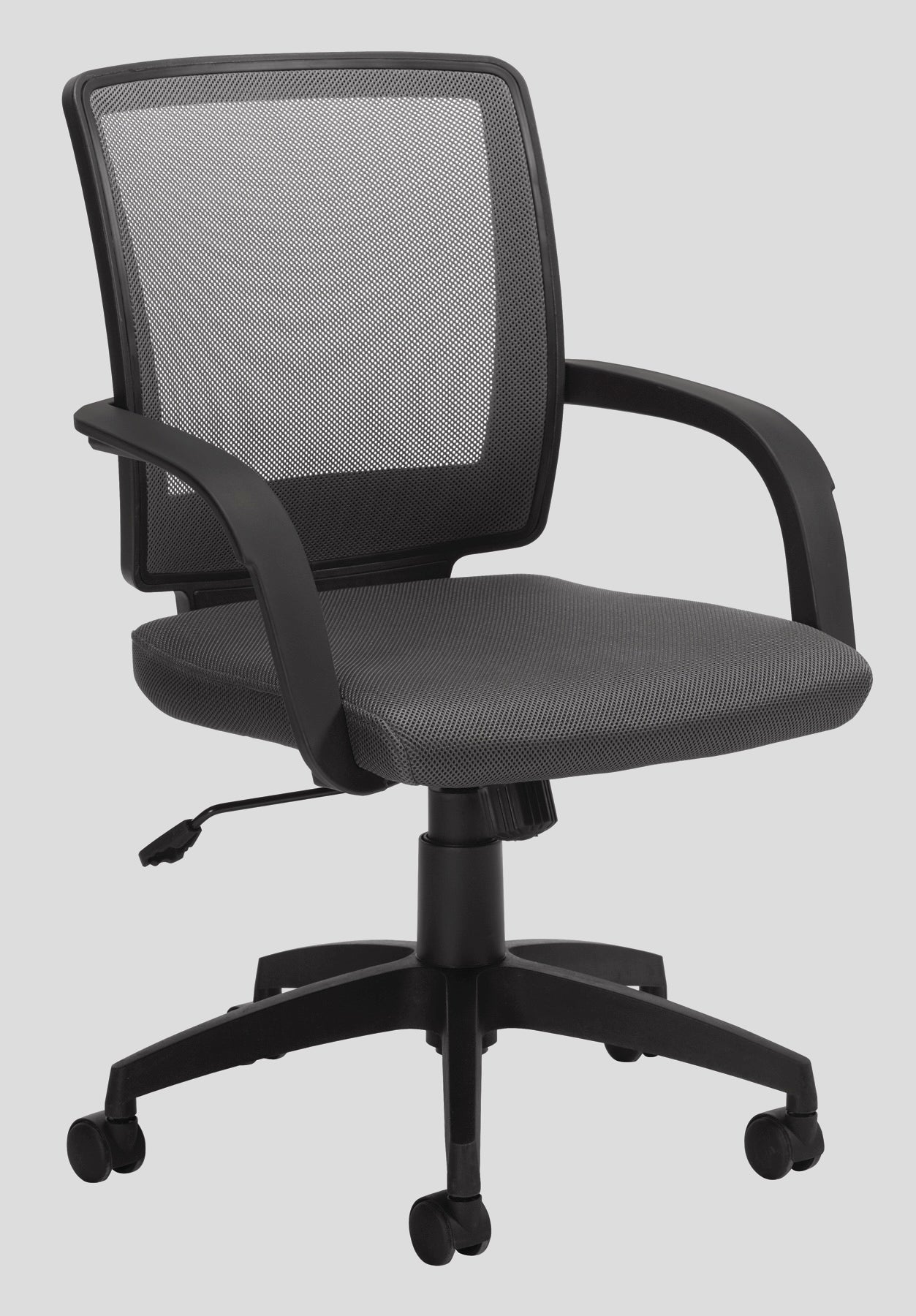 Offices To Go Amigo Low Back Tilter Chair – Black Mesh & Fabric