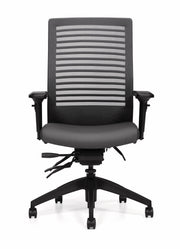 Chaise de bureau Basics Elora Multi-Tilt à dossier haut - Tissu, dossier en maille grand format