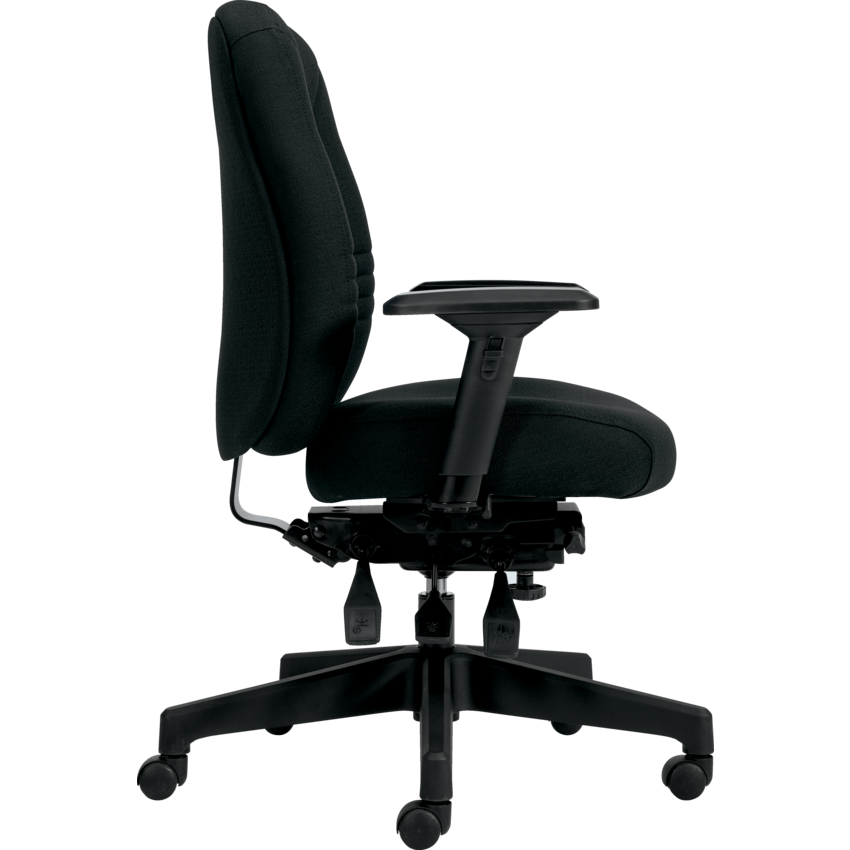 Chaise Basics Comfort-Time Ultra Grande Taille – Tissu Carbone, Dossier Haut, Ergonomique