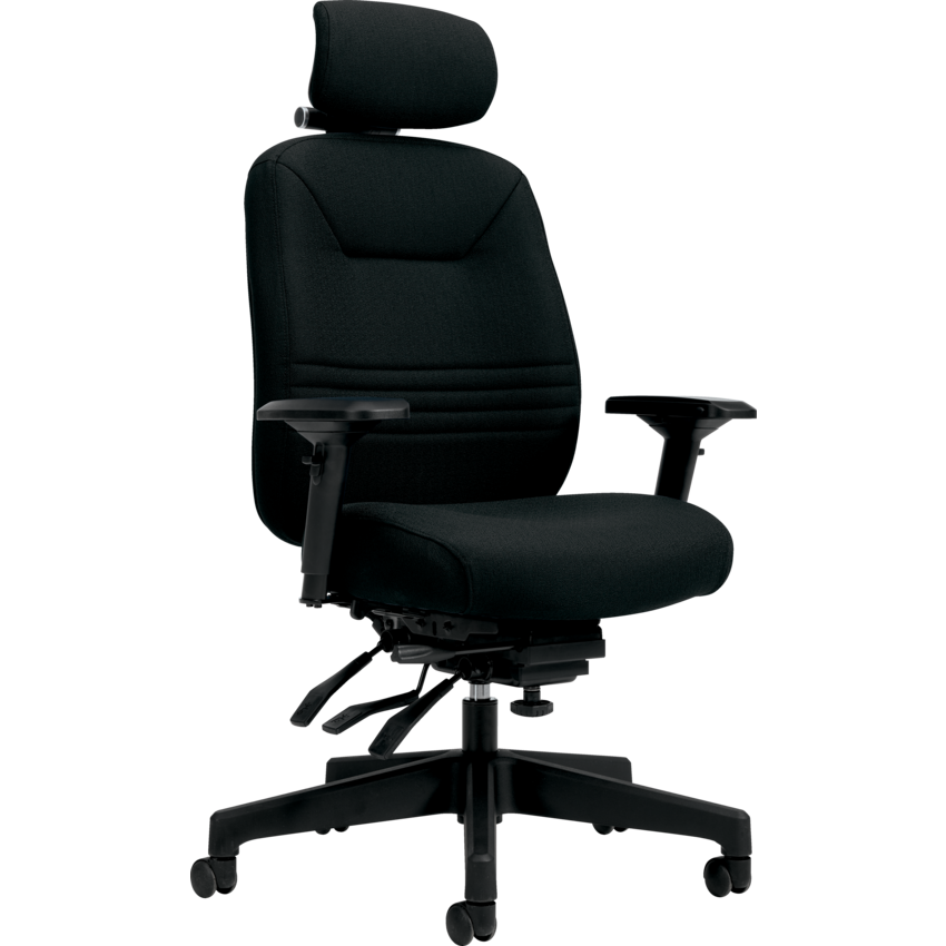 Basics Comfort-Time Ultra Big & Tall Chair – Carbon Fabric, High Back with Headrest