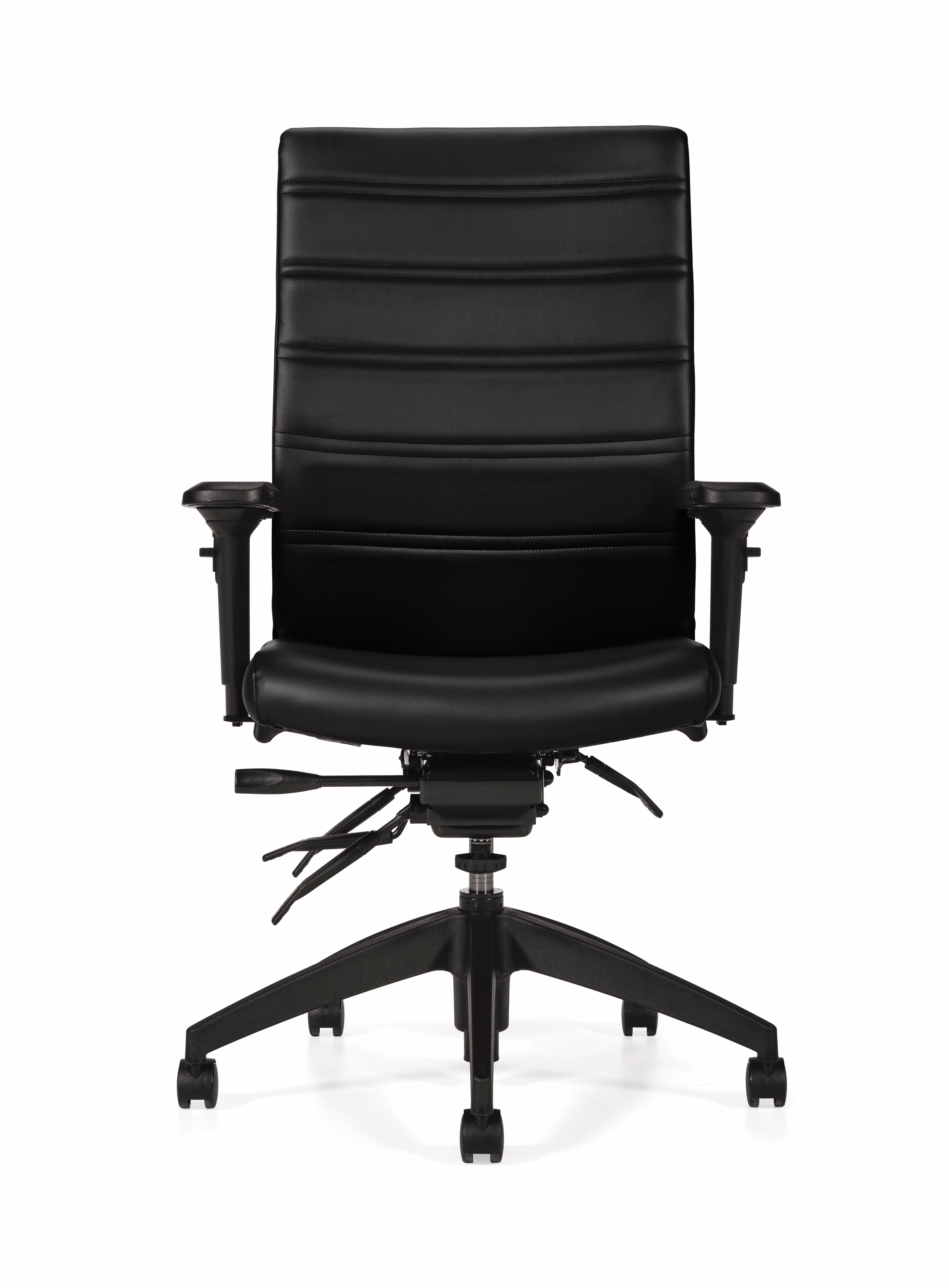 Basics Elora Multi-Tilt High Back Chair – Black LuxPlus Fabric, Ergonomic