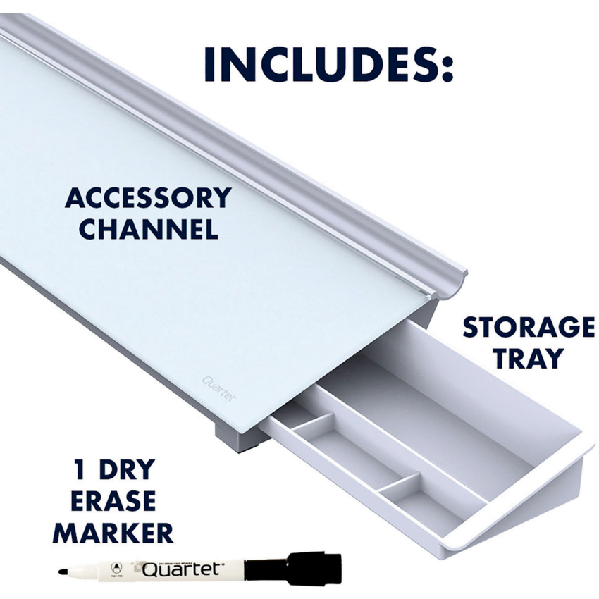 Quartet Desktop Glass Dry-Erase Pad - Clear