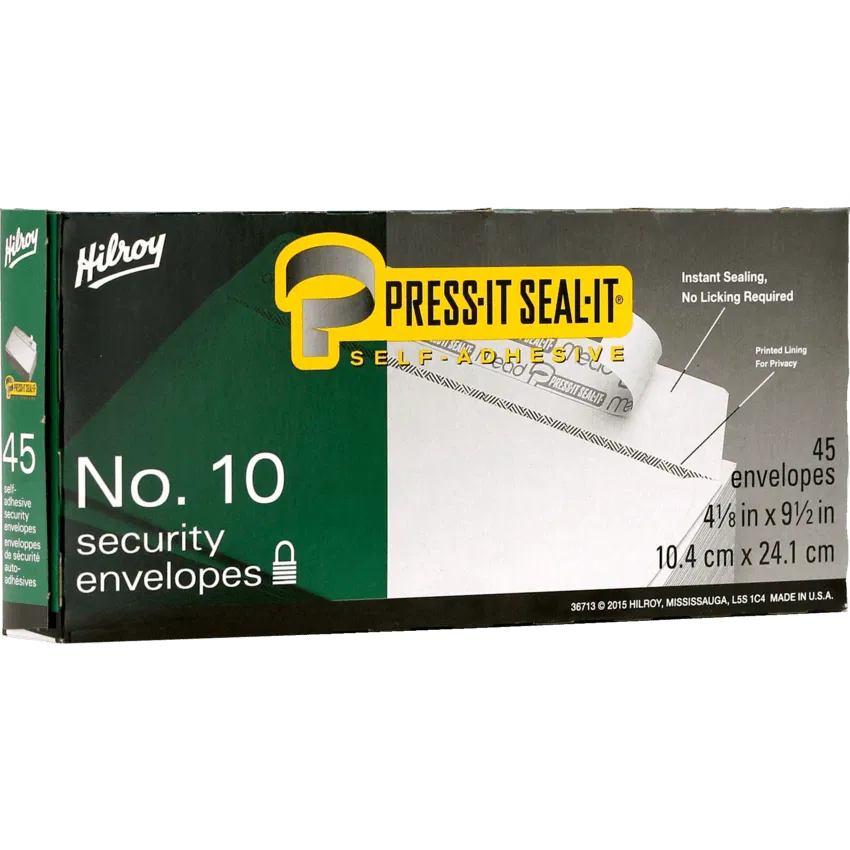 Hilroy #10 Enveloppes autocollantes 20 lb 45/Boîte