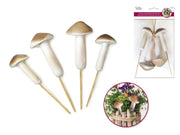 Foam Mushrooms 4pc w/Pick