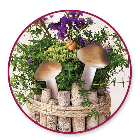 Foam Mushrooms 4pc w/Pick