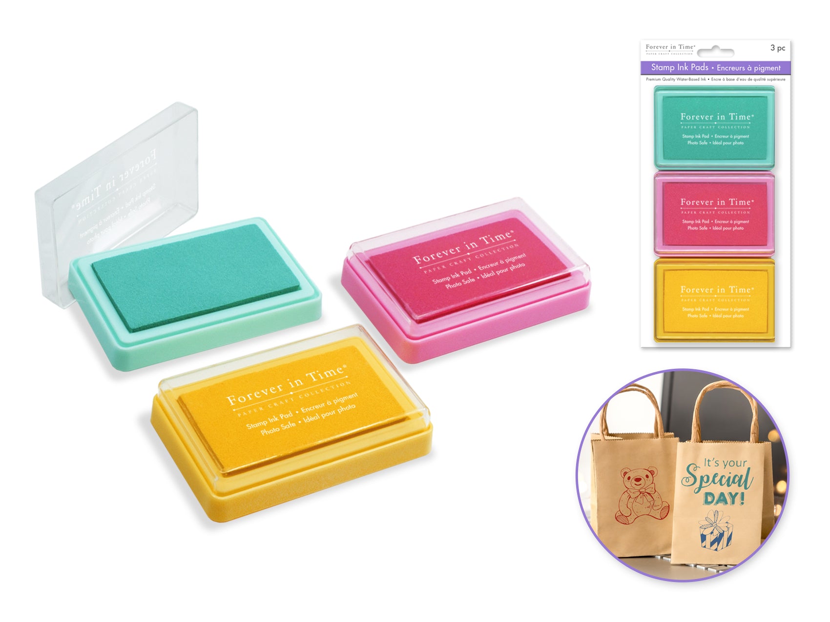 Tampon encreur (lot de 3)