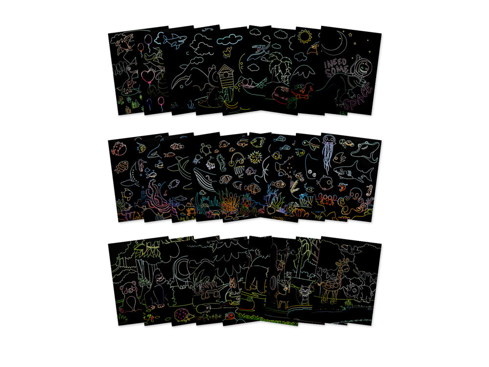 Scratch Board 8pc Sets