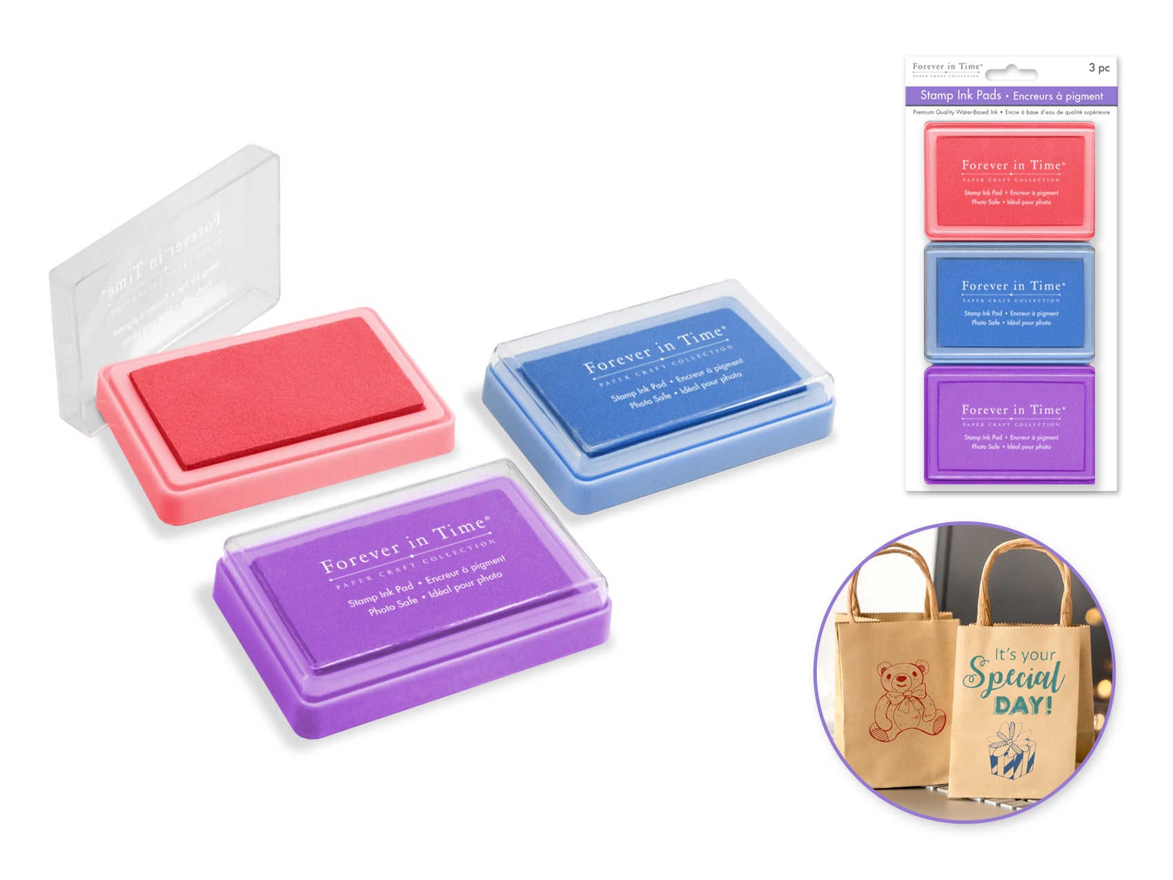 Tampon encreur (lot de 3)