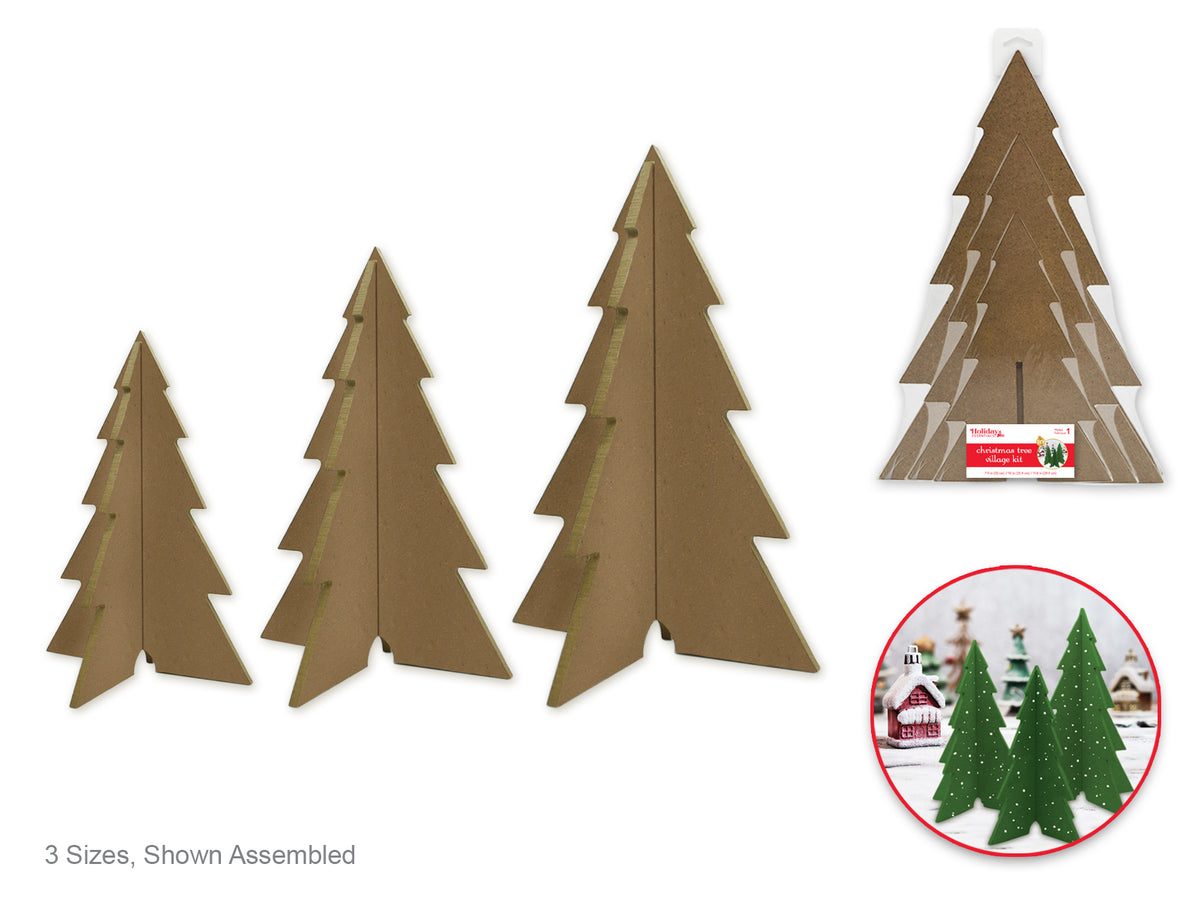 MDF Tree Village — 3-Piece, 8/10/12"