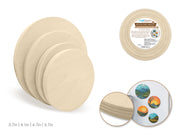 Wood Round Disc Medley 4pc