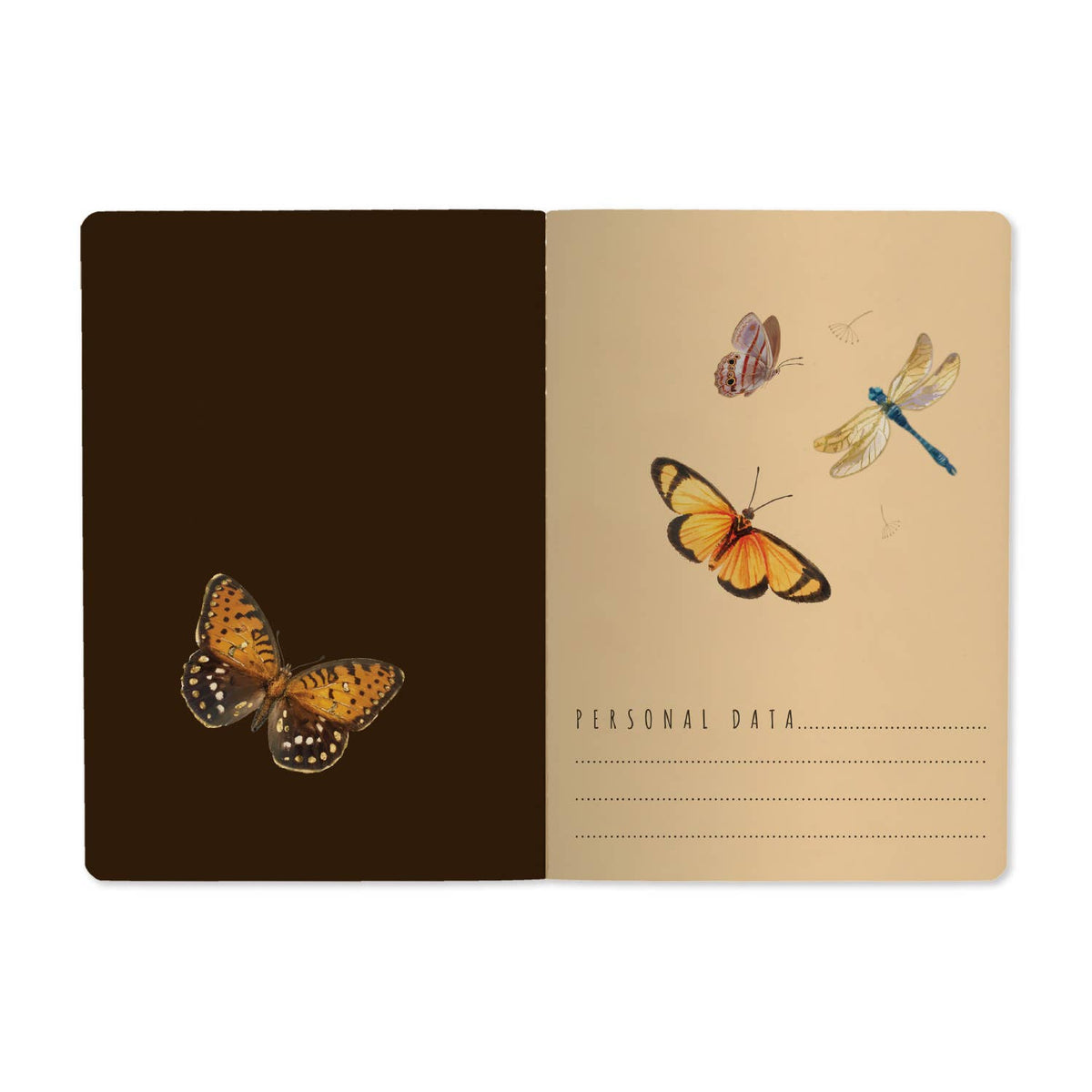 Bruno Visconti Butterfly Peony lined notebook, view 2