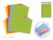 Card & Envelope 4x6" Assorted 4pks