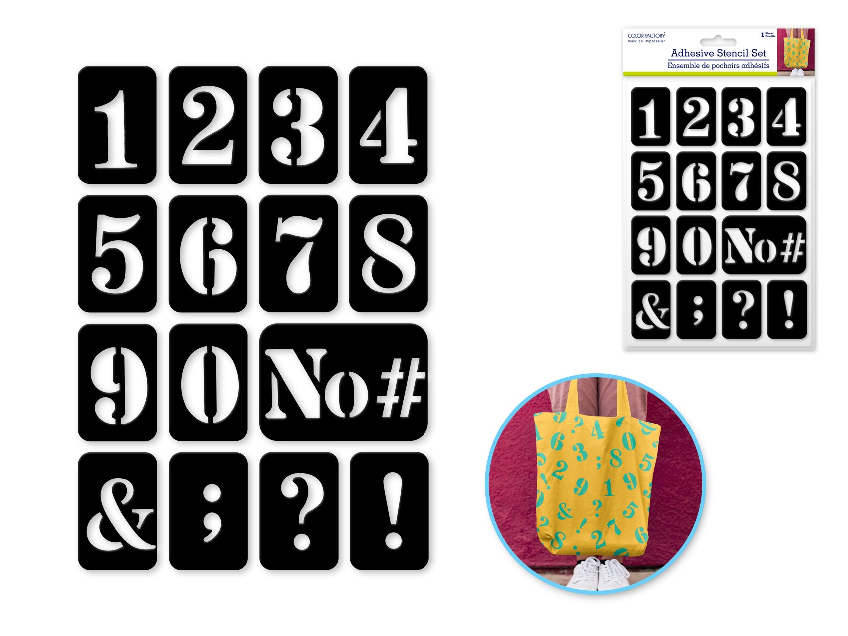 Repostionable Adhesive Stencils