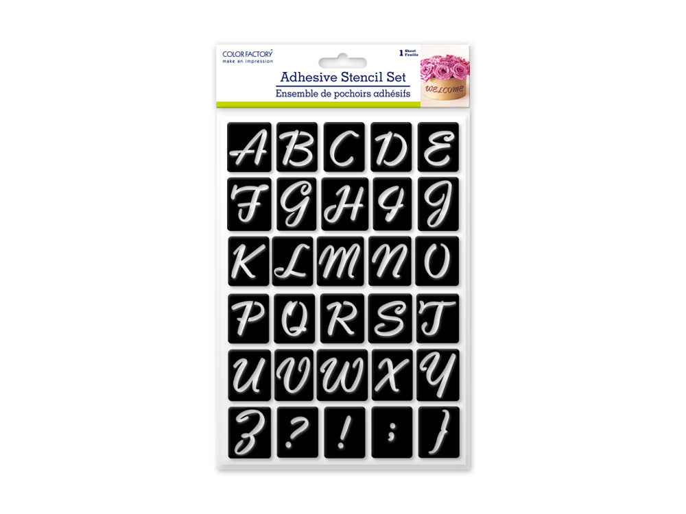 Repostionable Adhesive Stencils