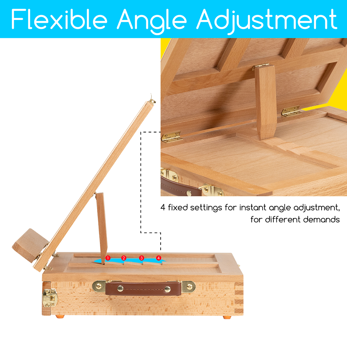Meeden Sketchbox Desk Easel with 1 Drawer — Beechwood