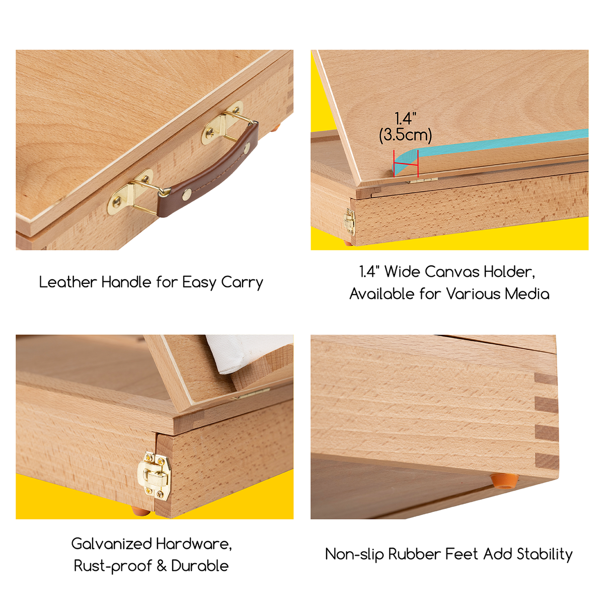Meeden Sketchbox Desk Easel with 1 Drawer — Beechwood