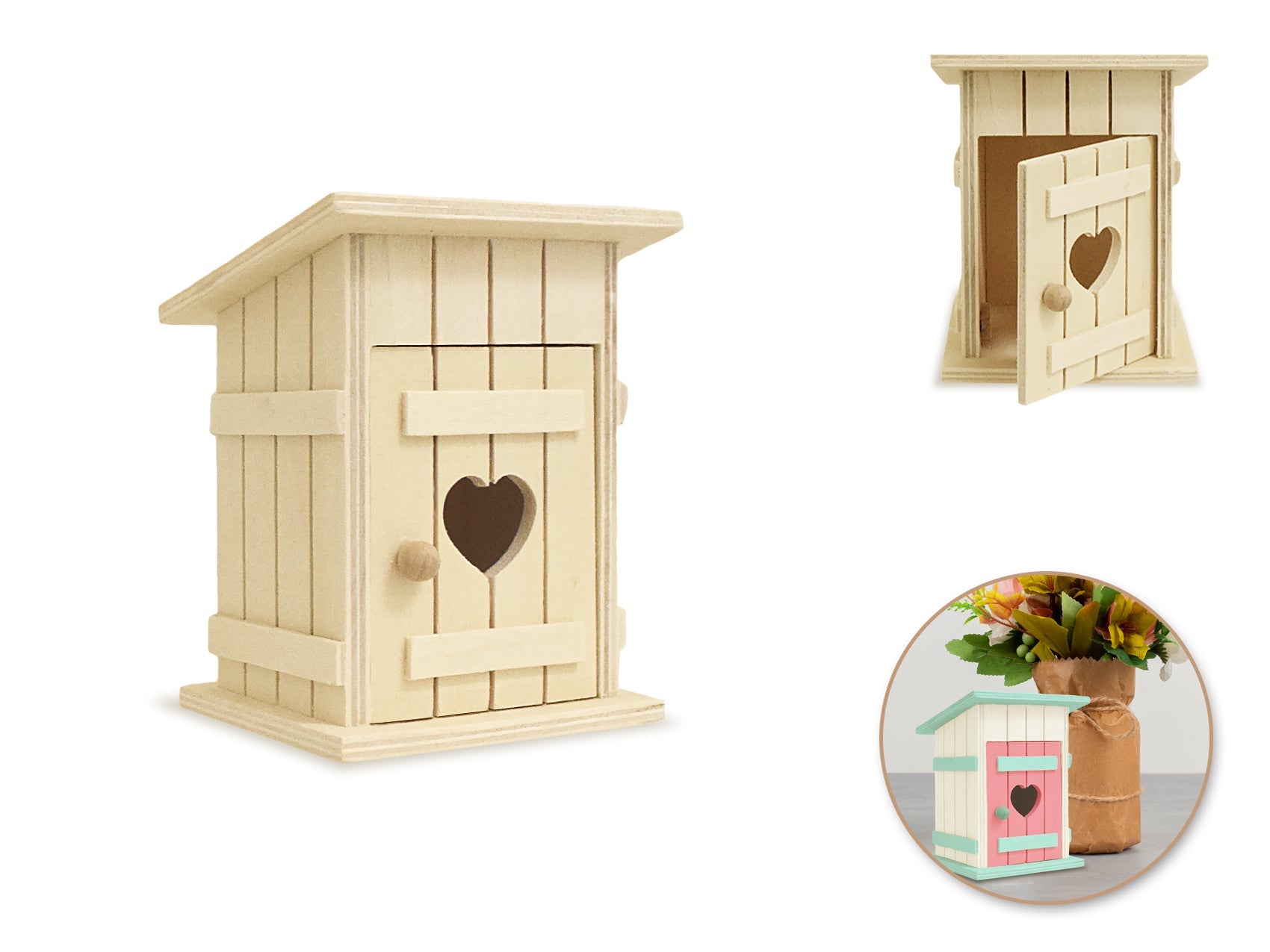 Wooden Mini Outhouse