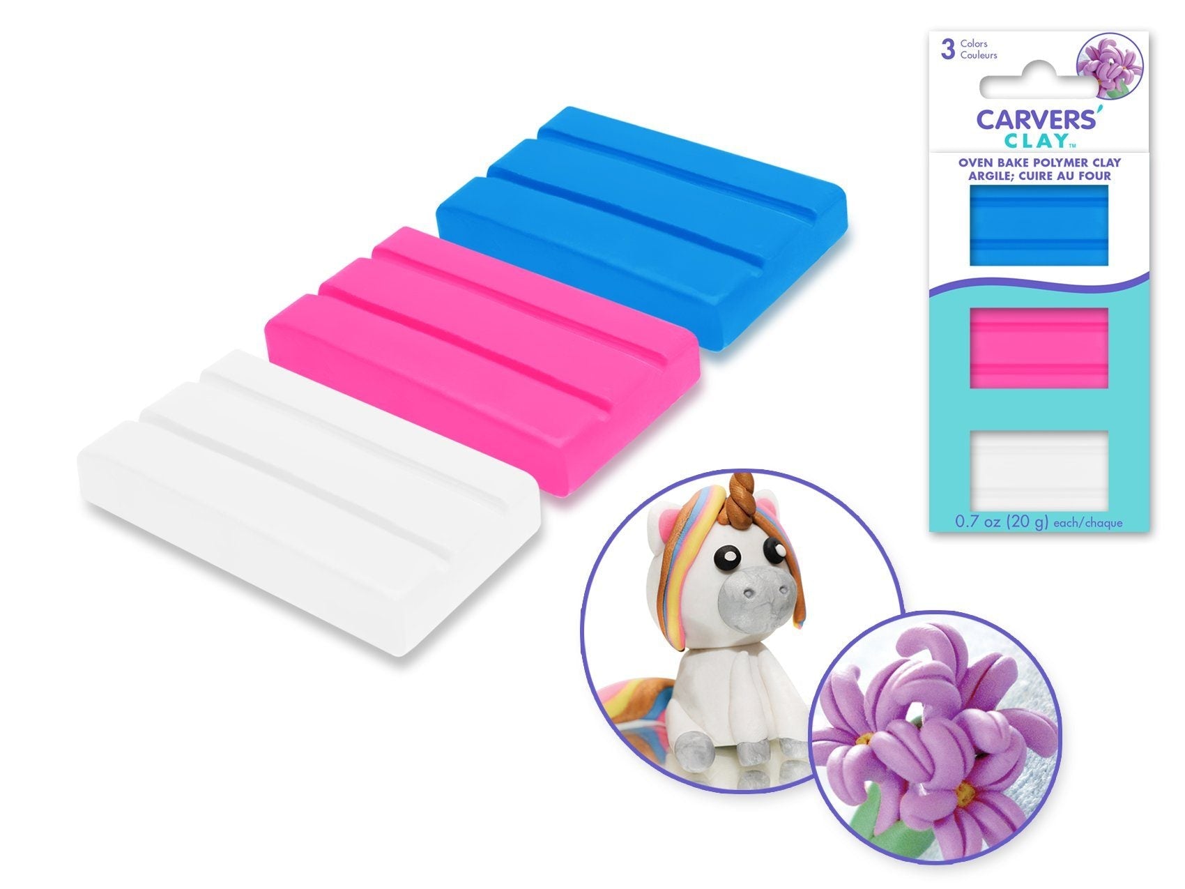Carver's Oven-Bake Polymer Clay 3pks