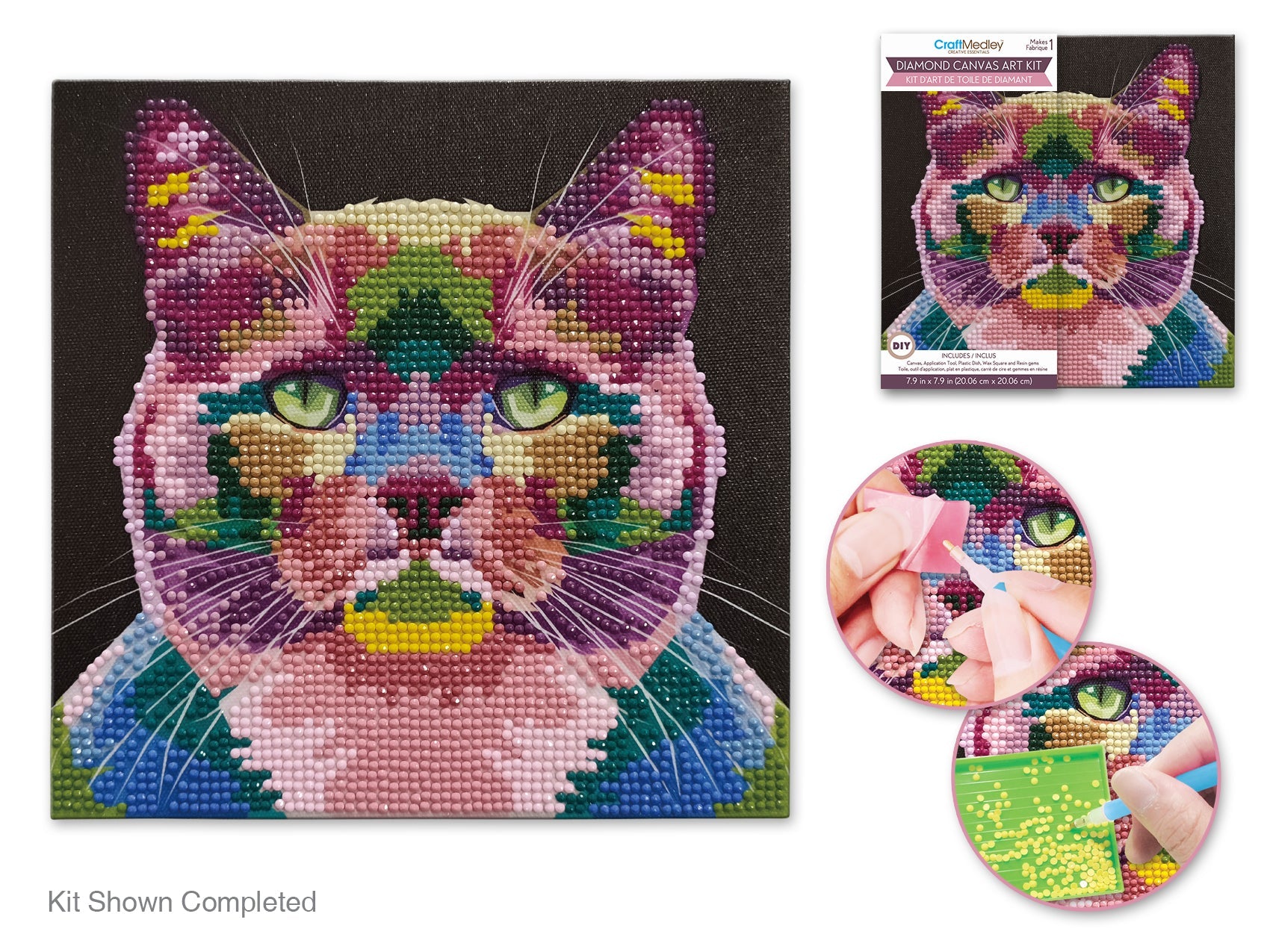 Diamond Art Stretched Canvas Kits