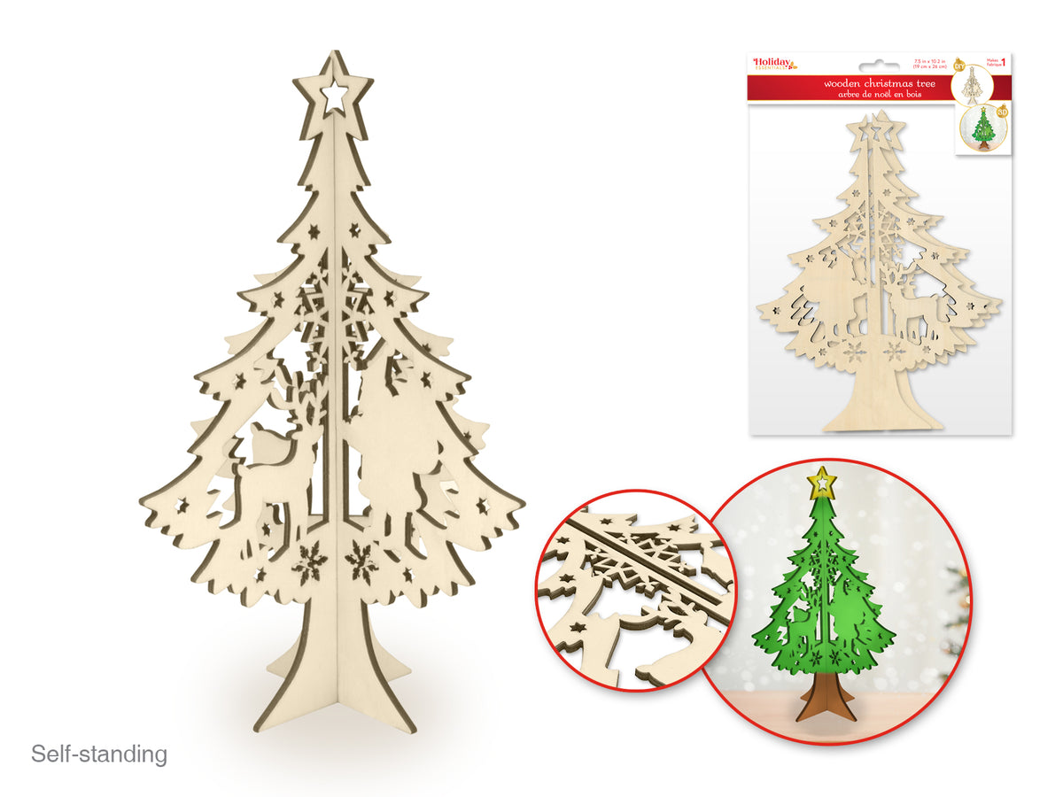 Wood Christmas Tree — 10.2 x 7.5"