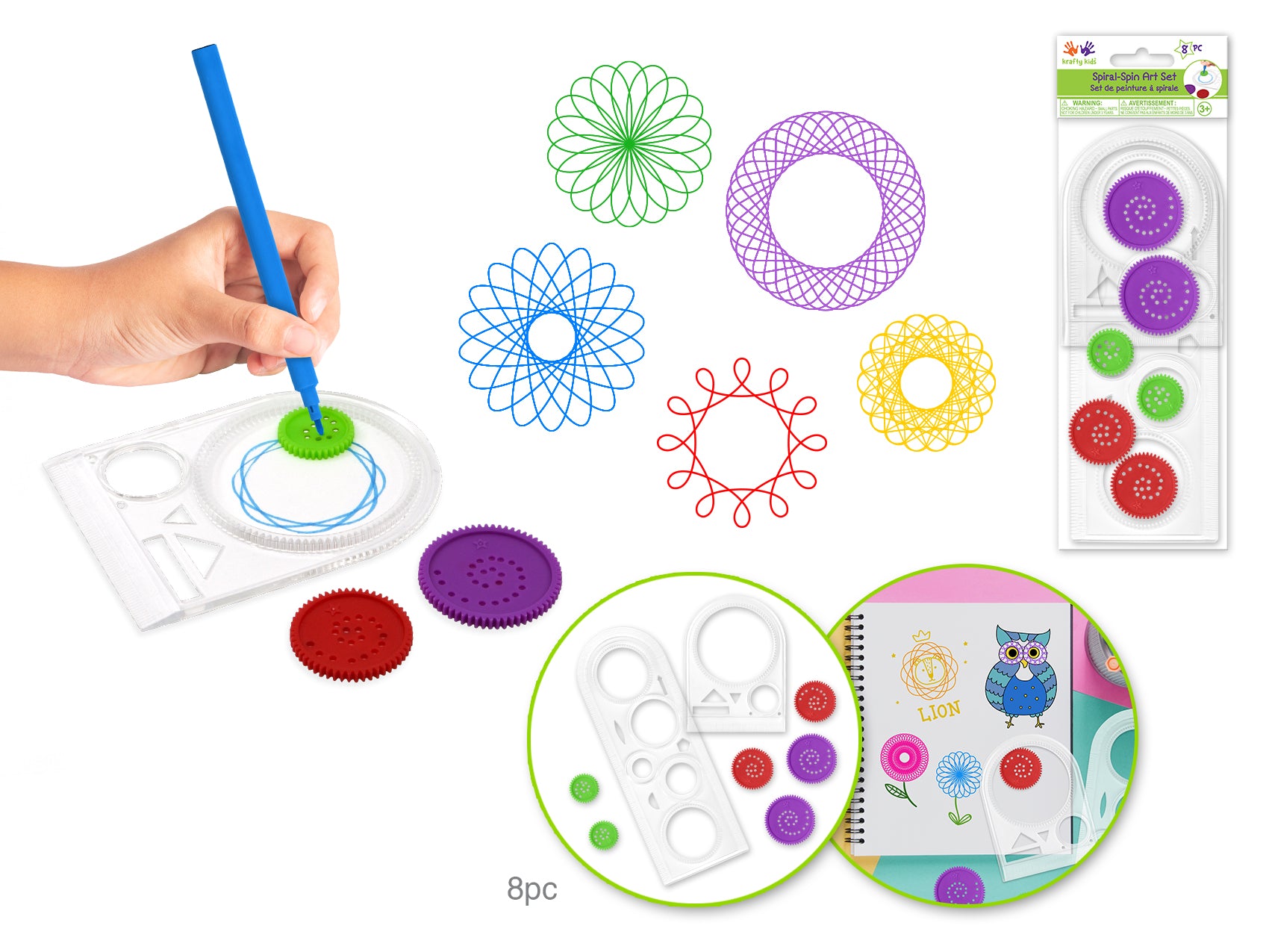 Spiral-Spin Creative Art 8pc Set