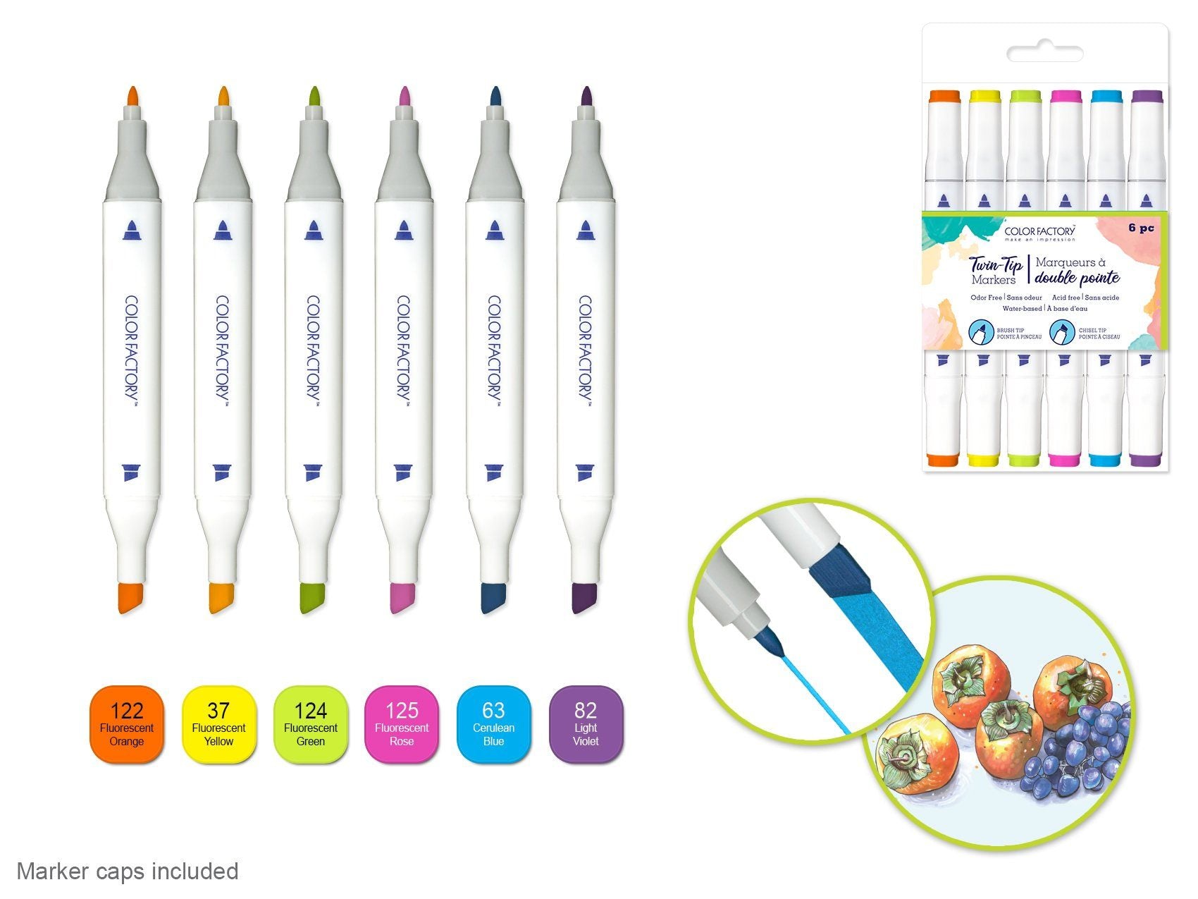 Blendable Twin-Tip Marker Sets