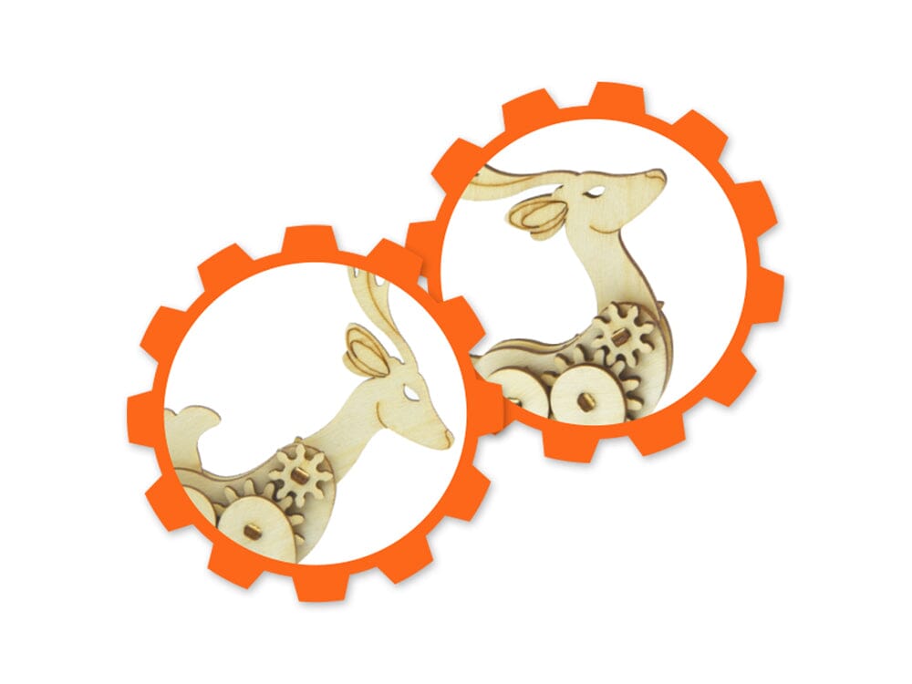3D Wood Mechanical Gear Puzzle Kits
