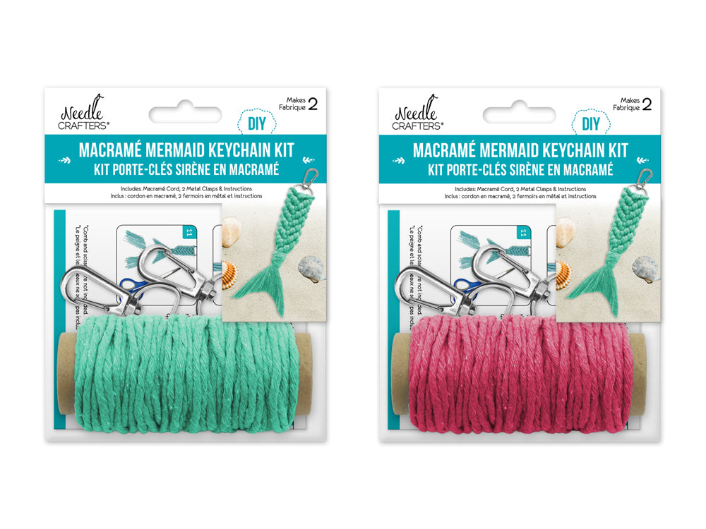 Macrame Mermaid Tail Key Chain Kits