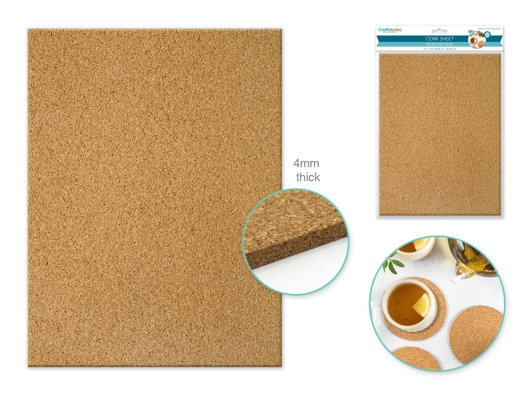 Cork Sheets 9x12"