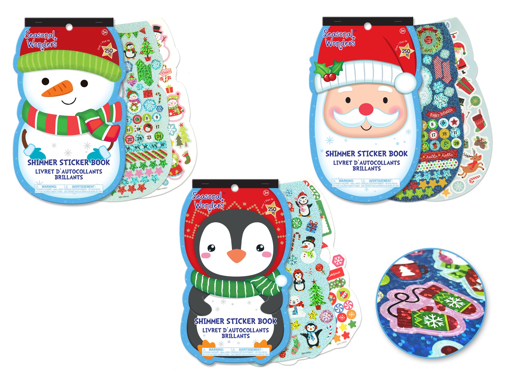 Sticker Book 250pk Festive Friends