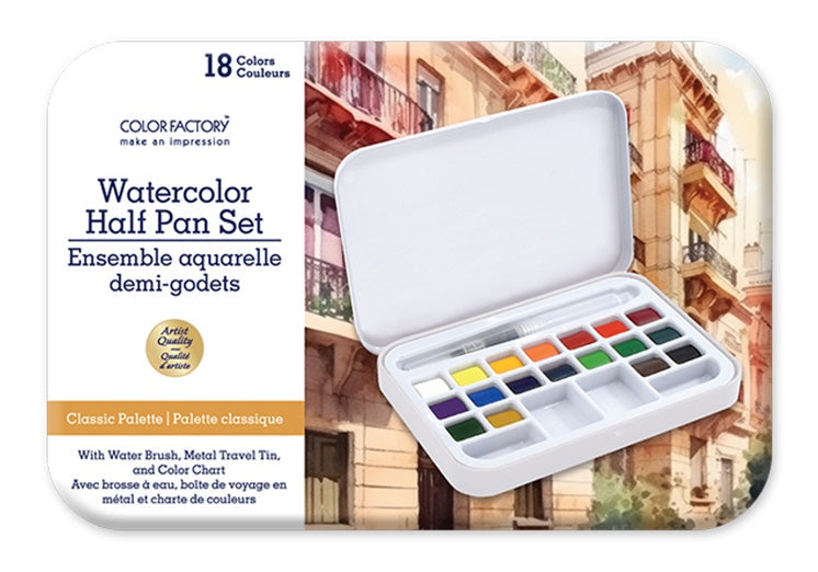 Watercolour 18 Half-Pan Travel Sets