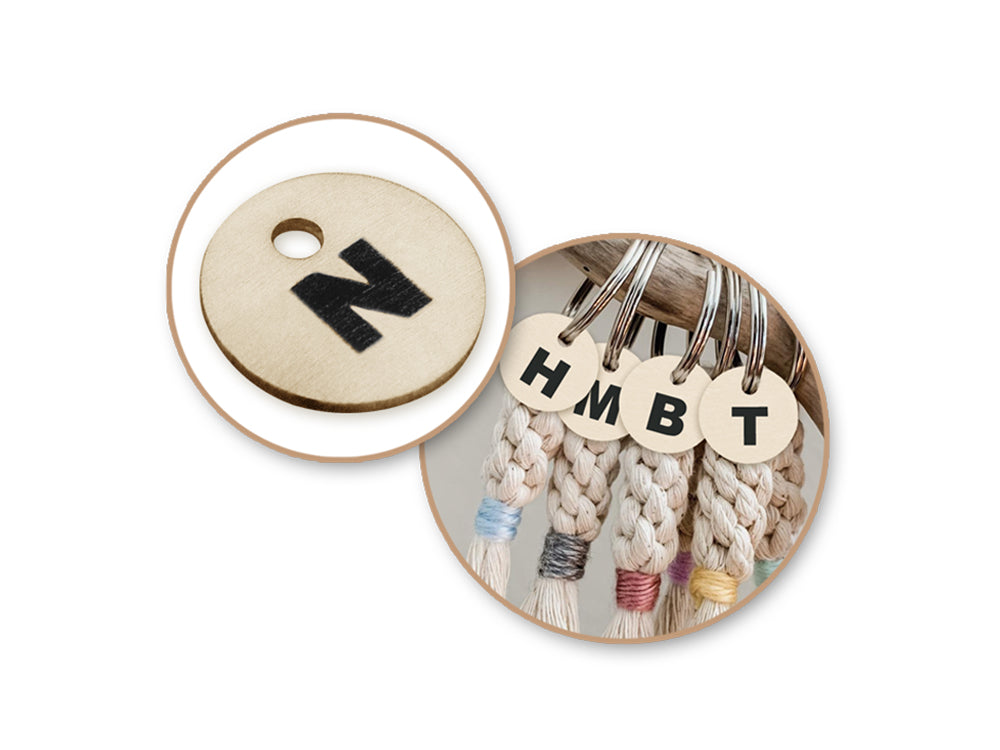 Wooden Mini Letter Tags 100pc