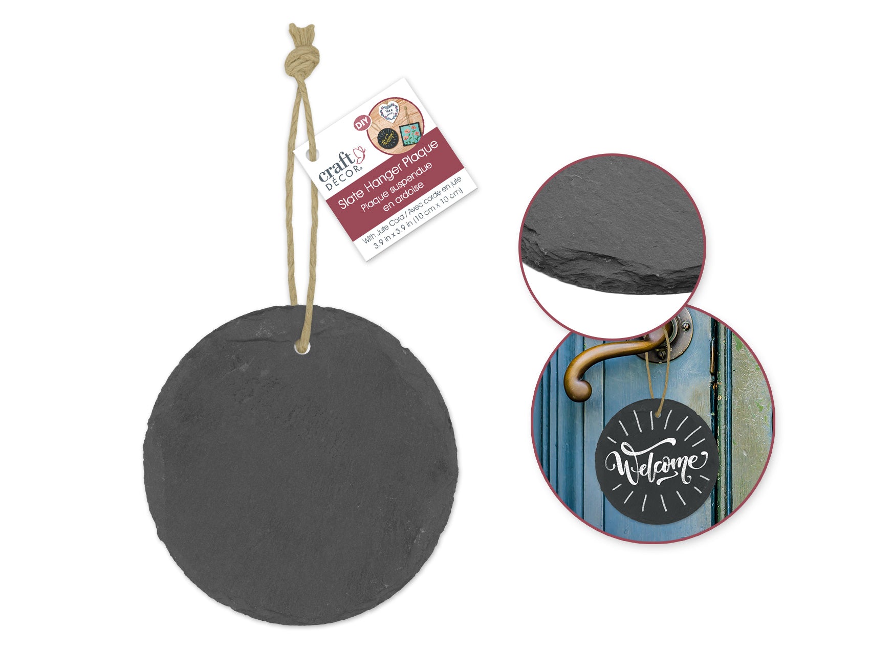 Genuine Slate 10cm Plaques