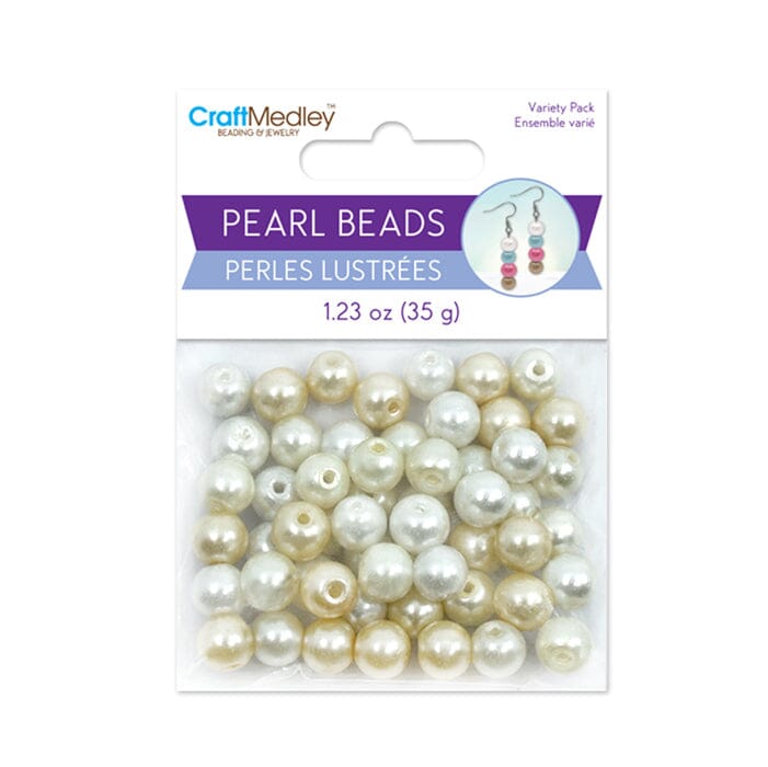 Glass Fired Pearl Beads 35g