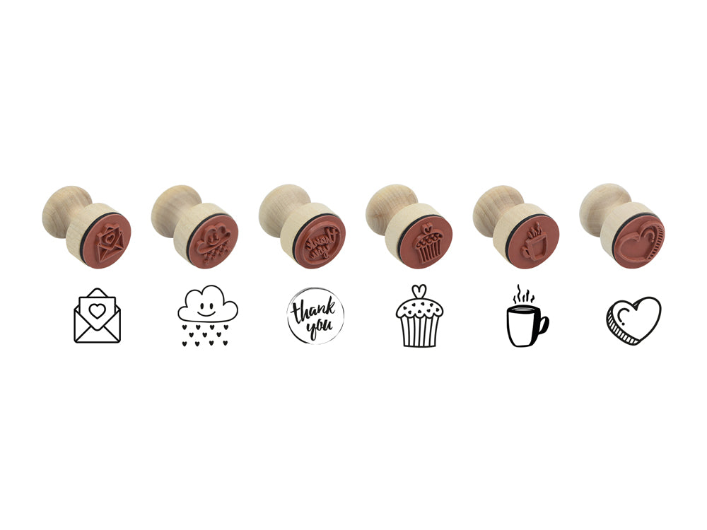 Wood Stamps 1" Whimsy Singles