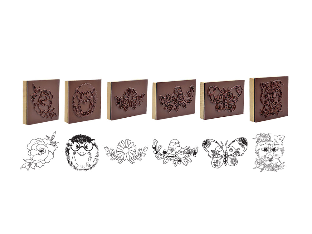 Wood Stamps 2" Square Asstd.