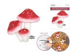 Decorative Foam Craft Mushrooms with Clip - 3 Pack