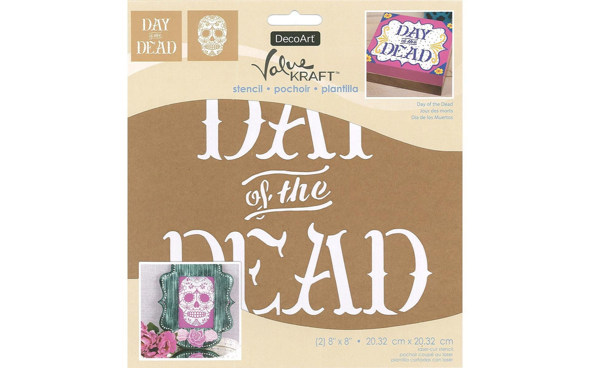 DecoArt Halloween Kraft Stencils - 8 x 8 in, 2 Piece