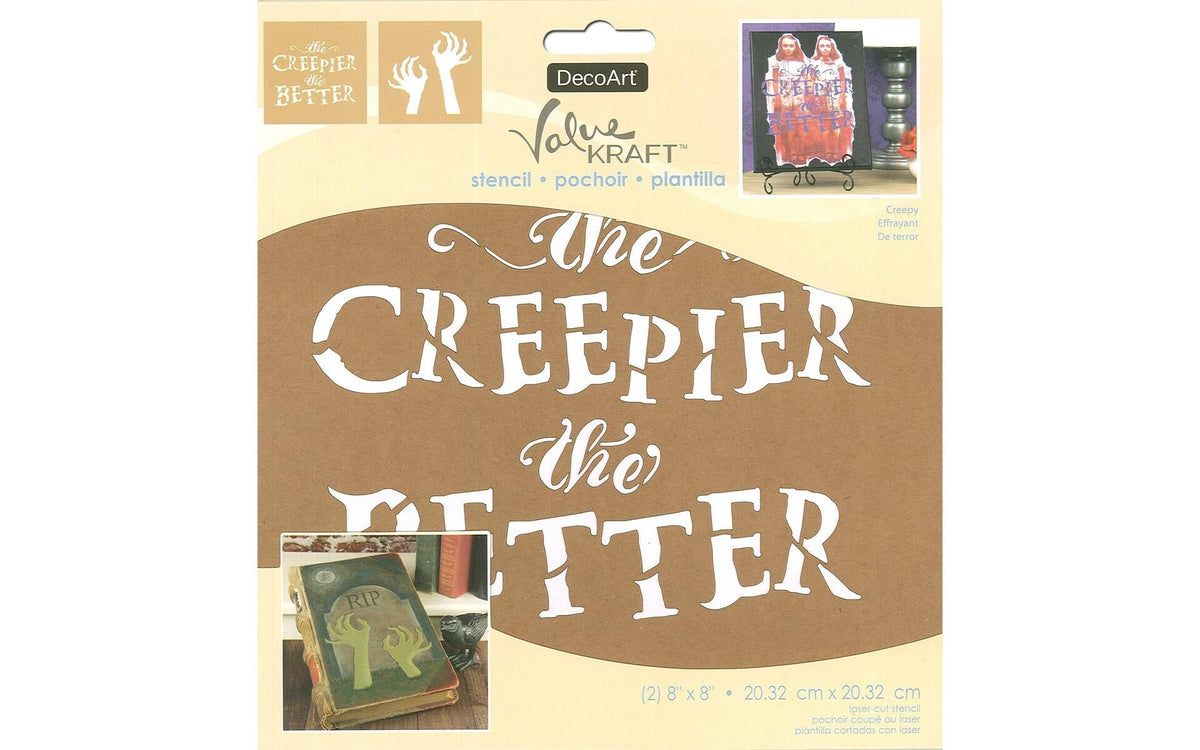 DecoArt Halloween Kraft Stencils - 8 x 8 in, 2 Piece