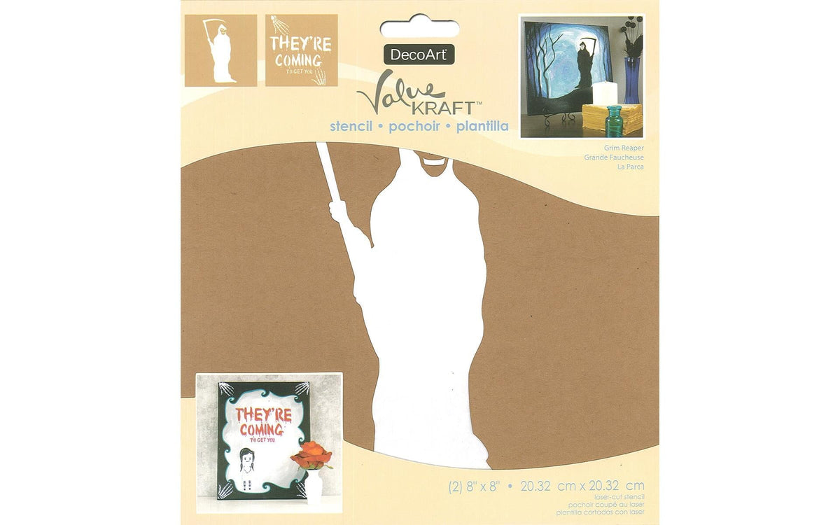DecoArt Halloween Kraft Stencils - 8 x 8 in, 2 Piece