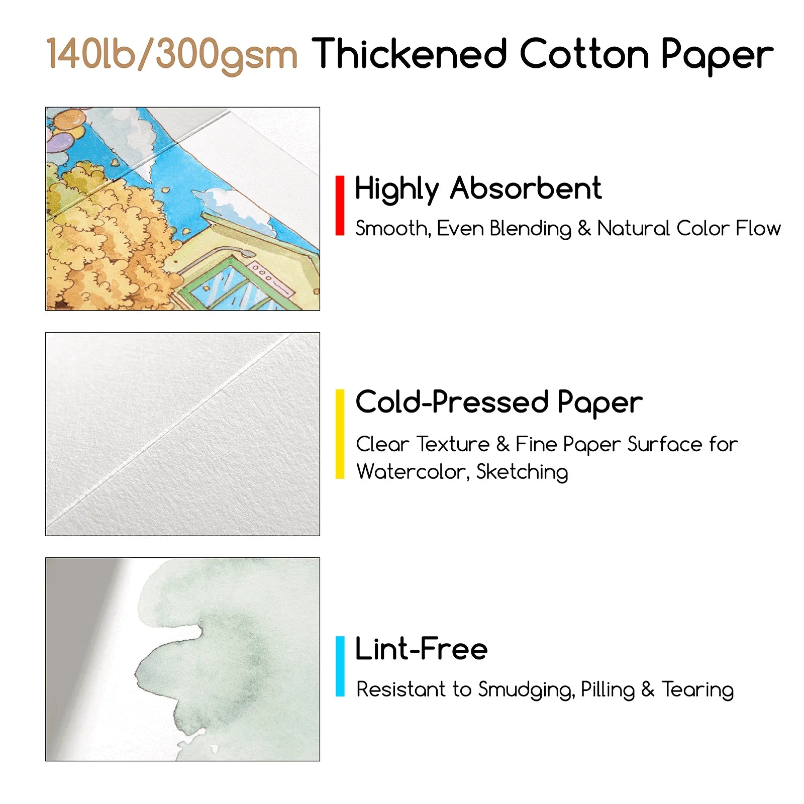 Watercolour Accordian 5x7" Sketchbook