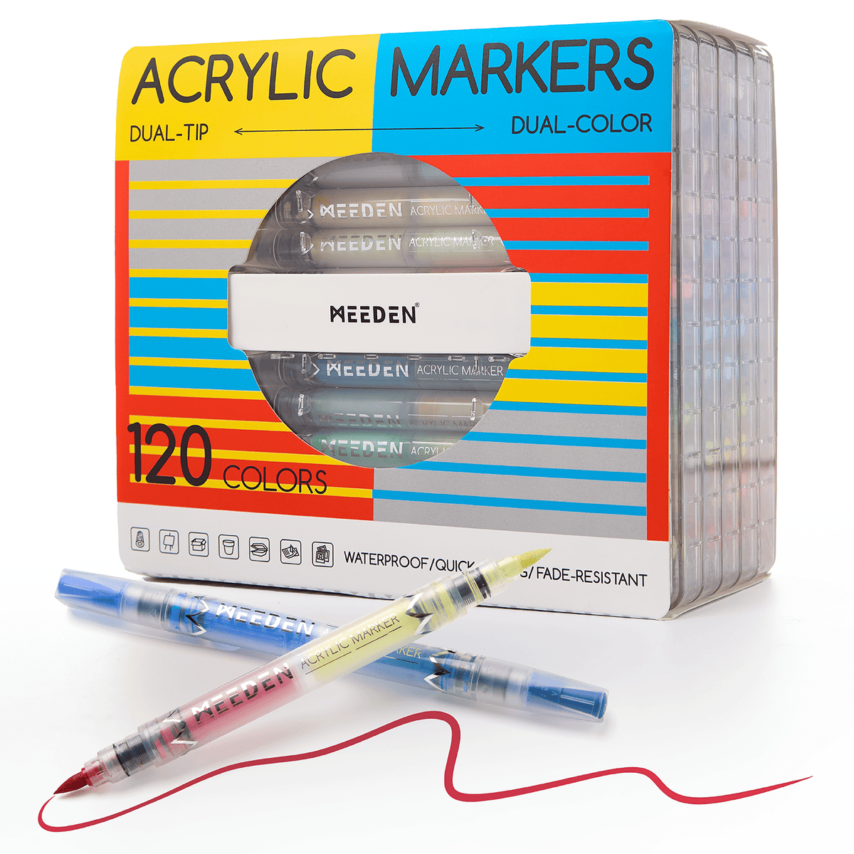Meeden Acrylic Dual-Colour Dual-Tip Markers – MEEDEN3016120