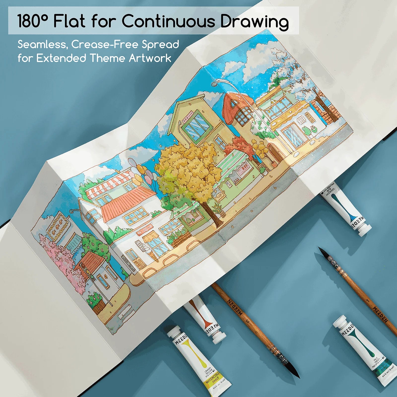 Watercolour Accordian 5x7" Sketchbook